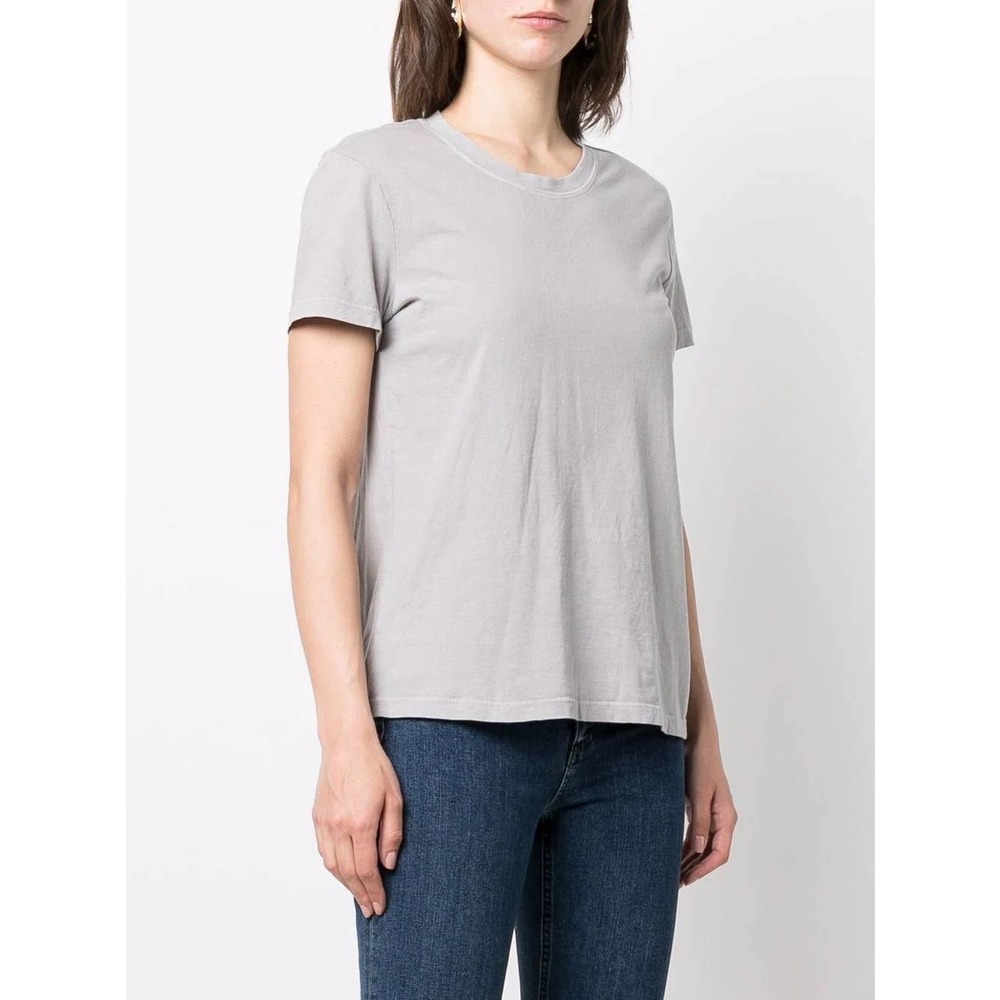 James Perse Women's Vintage Little Boy Soft Cotton Tee T-Shirt in Light Grey